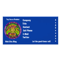 Mardi Gras Photo Business View Notes Please Personalised Photo Card