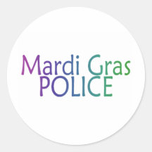 Mardi Gras Police Stickers
