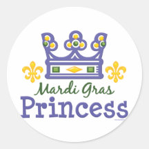 Mardi Gras Princess Stickers