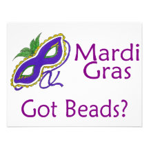 Mardi Gras Purple Custom Invite