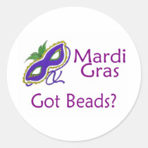 Mardi Gras Purple Mask Sticker