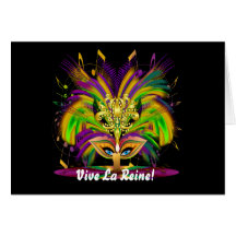 Mardi Gras Queen Style 1 Greeting Cards