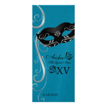 Mardi Gras Quince Custom Invitation