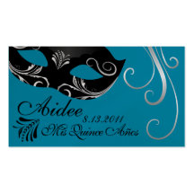 Mardi Gras QuinceTicketFr Business Cards