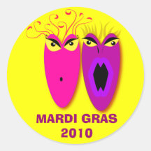 Mardi gras stickers