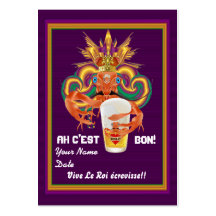 Mardi Gras Throw Crawfish View Notes Please Business Card Template