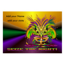 Mardi Gras Throws Business Card Templates