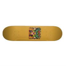 Mardi Gras Witch Doctor-Skull V-3-T Skate Deck