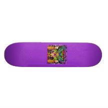 Mardi Gras Witch Doctor-Skull V-3-T Skate Decks