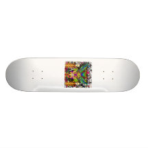 Mardi Gras Witch Doctor-Skull V-3-T Skate Board Deck