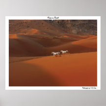 Mares in Desert Print