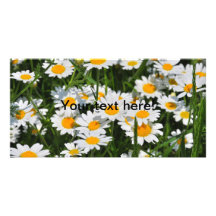 Margaret flowers custom photo card