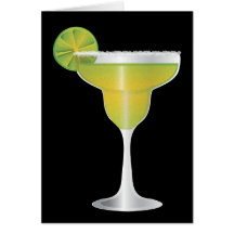 Margarita Funny Happy Birthday w/ a Grain of Salt Greeting Cards