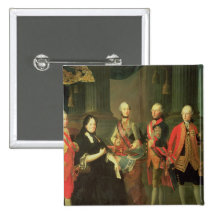 Maria Theresa of Austria  with four of her Pinback Buttons