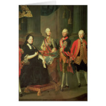 Maria Theresa of Austria  with four of her Greeting Cards
