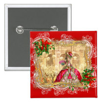 Marie Antoinette Christmas Ball buttons