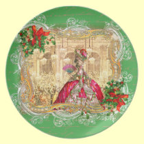 Marie Antoinette Christmas party at Versailles plates
