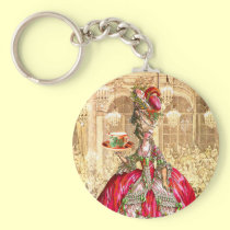 Marie Antoinette Christmas Tea Party Keychain keychains