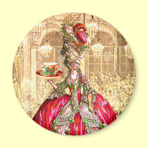 Marie Antoinette Christmas Tea Party Magnet magnets