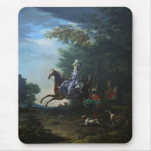 Marie Antoinette Hunting by Louis Auguste Brun Mouse Pad