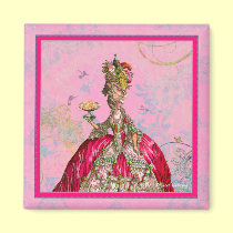 Marie Antoinette Peacock and Cakes magnets