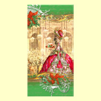Marie Antoinette Tea Party Christmas Photo Card photo cards