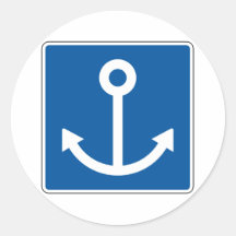 Marina Anchor Street Sign Stickers