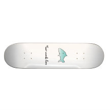 Marine blue shark skateboard deck