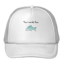 Marine blue shark trucker hats