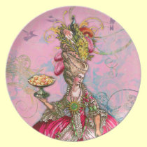 Maris Antoinette & Peacock in Pink plates