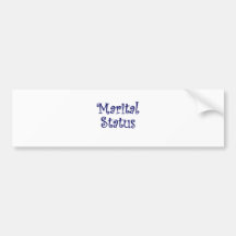 Marital Status Bumper Stickers