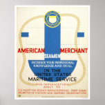 Maritime Service Recruiting Poster - WPA