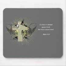 MARK 3:25 Bible Verse Mouse Pads