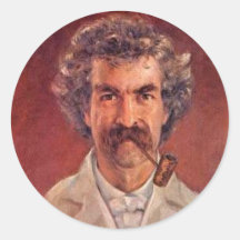 Mark Twain with Pipe Stickers