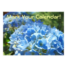 Mark Your Calendar! Invitation Cards Hydrangeas