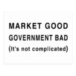 Market Good, Government Bad Post Card