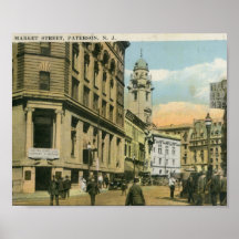 Market St., Paterson, New Jersey Vintage Poster