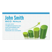 Marketing Growth Chart SEO Ninja Business Card