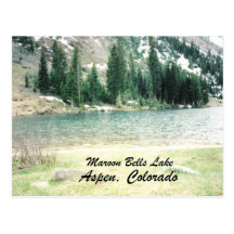 Maroon Bells Lake, Aspen Postcard