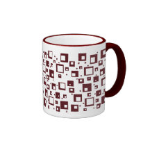 Maroon Cubes Mugs