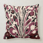 Maroon Marbled Throw Pillow