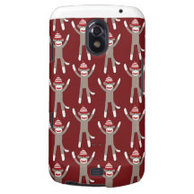 Maroon Sock Monkey Print Galaxy Nexus Cover