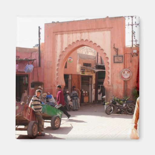 marrakesh medina door refrigerator magnets