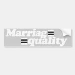 MARRIAGE EQUALITY EQUALS -.png Bumper Stickers