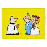 marriage is a funny thing bunny rabbit ears greeting card