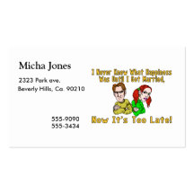 Marriage Ruined Happiness Business Card Templates