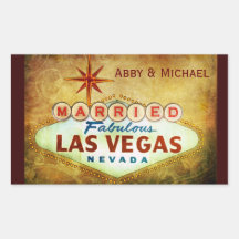 Married in Fabulous LAS VEGAS Stickers