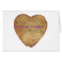 Married in Vegas Chocolate Chip Cookie Card