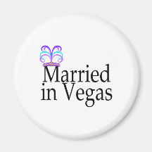 Married In Vegas Refrigerator Magnets