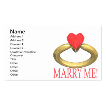 Marry Me Business Cards
